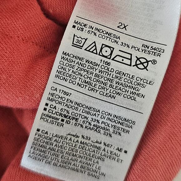 Old Navy Peach Orange Quilted Pullover Sweatshirt - Picture 9 of 9